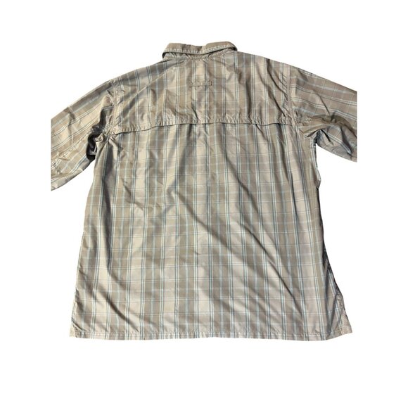 Cabela’s Guidewear Shirt Men’s 2XL Gray Blue Plaid Nylon UPF 50 Fishing Hiking - Picture 13 of 16